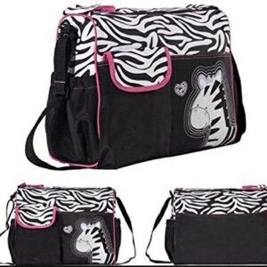 Baby Boom Zebra Print Diaper Bag